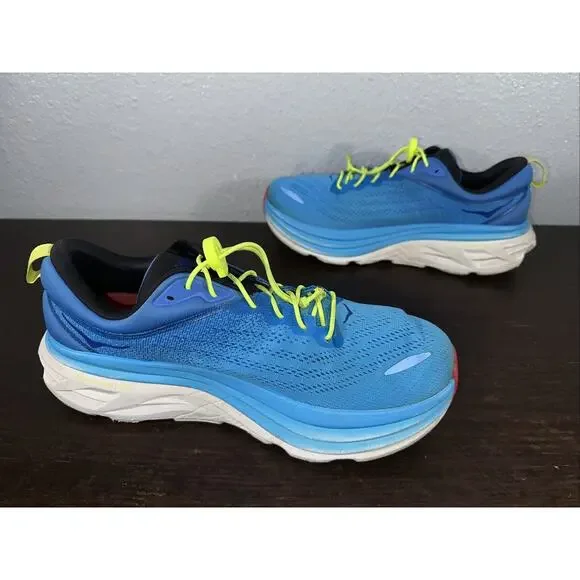 Hoka One Bondi 8 Men's Size 11 D Running Shoes Virtual Blue Swim Day 1123202 VSW - Picture 9 of 12